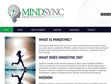 Tablet Screenshot of mindsyncconsulting.com